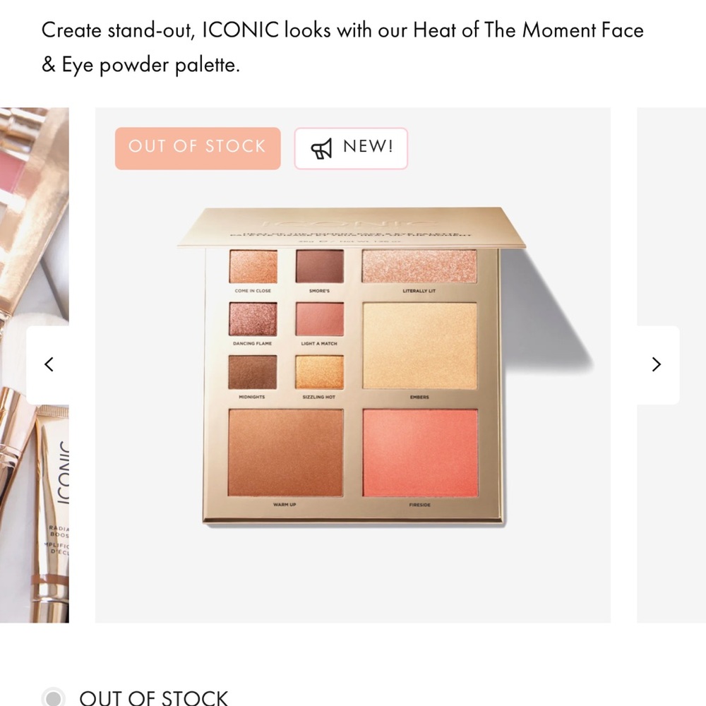 BRAND NEW! ✨ ICONIC London heat of the moment face & eye palette- sold out!!